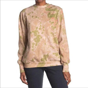 AFRM Munroe Tie Dye Print Crew Neck Sweater Women’s Size S NWT Pink Sweatshirt